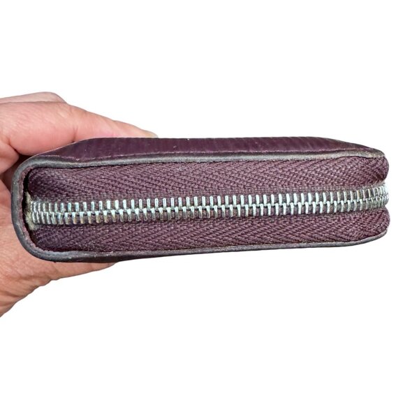 Louis Vuitton Vintage Zippy Wallet Purple Epi Leather Silver w/ Box Dust Bag - Picture 10 of 12